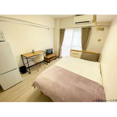 ユニオンマンスリー花小金井２　423　1R・セミダブル☆【禁煙ルーム】安心の建物AL＆室内洗濯機完備！デスク・チェア＆冷蔵庫や電子レンジなど生活家電のあるお部屋の物件画像