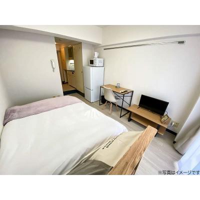 ユニオンマンスリー花小金井２　423　1R・セミダブル☆【禁煙ルーム】安心の建物AL＆室内洗濯機完備！デスク・チェア＆冷蔵庫や電子レンジなど生活家電のあるお部屋の物件画像