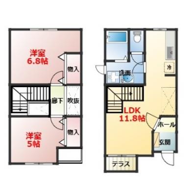 ONLY小田原10【🌈WiFi・管理費０円キャンペーン🌈】2LDK☆ペット不可★駐車場料金込み☆クロゼット2か所☆バストイレ別 ・独立洗面所☆相模金子駅徒歩5分/大磯駅28分/茅ヶ崎駅39分⇔直通の物件画像