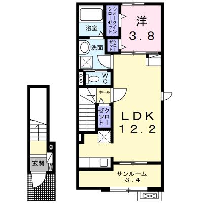 アンボヌール 204【管理NO：1-026348501-02040】 ★家具家電は申し込み後に搬入します 2026年10月中旬入居可能の物件画像