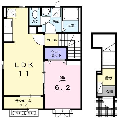 メゾン・クラールＢ 201【管理NO：1-020110602-02010】 ★家具家電は申し込み後に搬入しますの物件画像