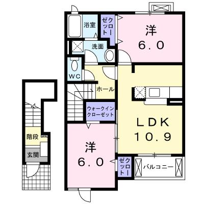 グリーンフィールドＡ 202【管理NO：1-014008601-02020】 ★家具家電は申し込み後に搬入しますの物件画像