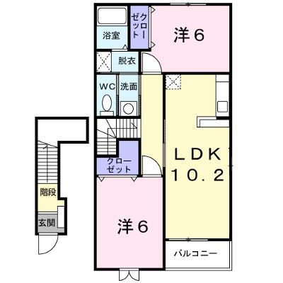 ソレイユＢ 202【管理NO：1-013924902-02020】 ★家具家電は申し込み後に搬入しますの物件画像