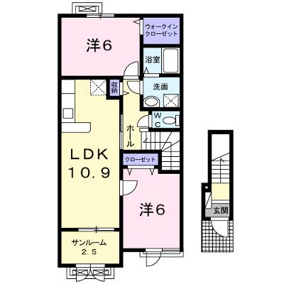 サンライズ　スクエアⅠ 202【管理NO：1-019571101-02020】 ★家具家電は申し込み後に搬入しますの物件画像