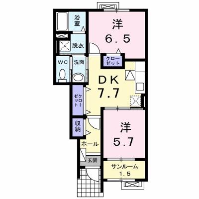 レジデンス・リュミエール 102【管理NO：1-015650101-01020】 ★家具家電は申し込み後に搬入しますの物件画像