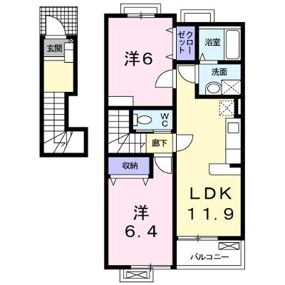 リヴァンスＢ 202【管理NO：1-014906602-02020】 ★家具家電は申し込み後に搬入しますの物件画像