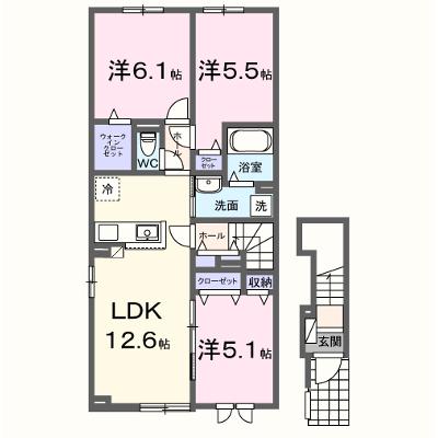 フィオーレ・カーサ 201【管理NO：1-027448201-02010】 2026年07月中旬入居可能の物件画像