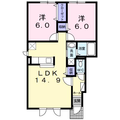 ル・シーニュ大和　Ⅲ 101【管理NO：1-017510003-01010】 ★家具家電は申し込み後に搬入します★の物件画像