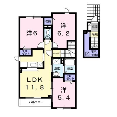 イルミオⅠ 204【管理NO：1-015331201-02040】 ★家具家電は申し込み後に搬入します★の物件画像