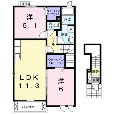 アスランリバーウエストＢ 201【管理NO：1-016734602-02010】 ★家具家電は申し込み後に搬入しますの物件画像
