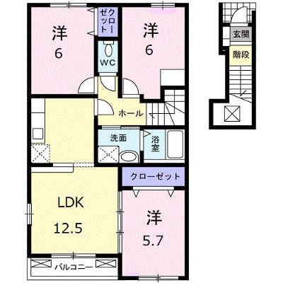 スワン　ＫＩＴＡＭＵＲＡ　Ｄ 204【管理NO：1-014968102-02040】 ★家具家電は申し込み後に搬入します★の物件画像
