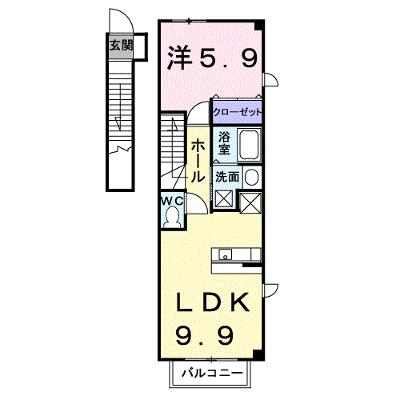メゾン・ルポ　Ⅱ 201【管理NO：1-011571002-02010】 ★家具家電は申し込み後に搬入しますの物件画像