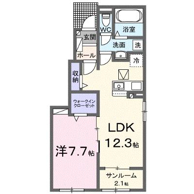 カーサ　フィコ 101【管理NO：1-027480801-01010】 ★家具家電は申し込み後に搬入しますの物件画像