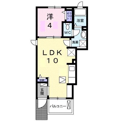 クラール郷東　Ｂ 101【管理NO：1-021908902-01010】の物件画像