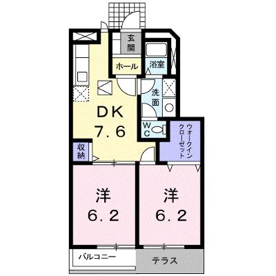 オーブリーアサノ　Ａ 102【管理NO：1-010402201-01020】 ★家具家電は申し込み後に搬入しますの物件画像