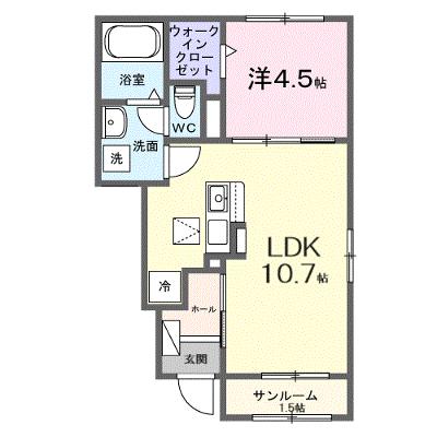 シリウス 104【管理NO：1-028196501-01040】 ★家具家電は申し込み後に搬入します 2026年09月上旬入居可能の物件画像