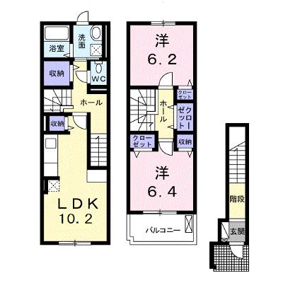 メゾン　ド　ペルール 204【管理NO：1-018404601-02040】 ★家具家電は申し込み後に搬入しますの物件画像