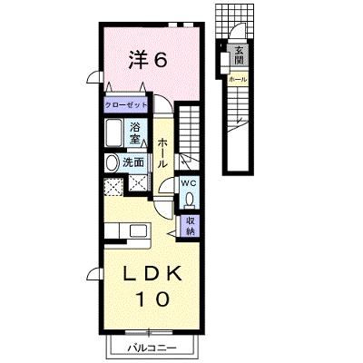 ファールラート　Ⅰ 202【管理NO：1-017194701-02020】 ★家具家電は申し込み後に搬入しますの物件画像