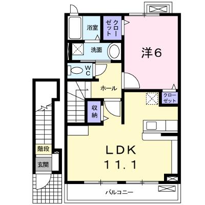 カーサ・ルミエール 203【管理NO：1-015554501-02030】 ★家具家電は申し込み後に搬入します★の物件画像