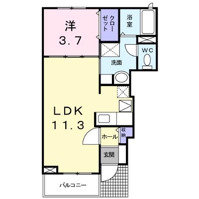 Ｙ・Ｙ　Ｌｉｌｙ　Ｂ棟 101【管理NO：1-014500202-01010】 ★家具家電は申し込み後に搬入しますの物件画像