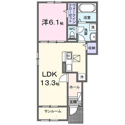グリーンリーフⅠ 101【管理NO：1-028611701-01010】 ★家具家電は申し込み後に搬入します 2026年09月下旬入居可能の物件画像