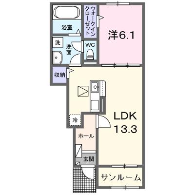 ヴィラ　フェリシアⅡ 103【管理NO：1-028606602-01030】 ★家具家電は申し込み後に搬入します 2026年11月上旬入居可能の物件画像