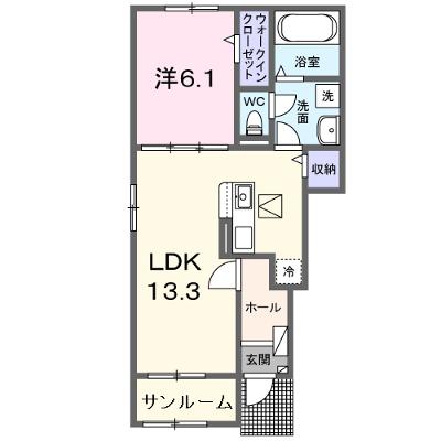 ヴィラ　フェリシアⅡ 101【管理NO：1-028606602-01010】 ★家具家電は申し込み後に搬入します 2026年11月上旬入居可能の物件画像