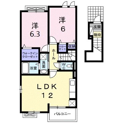 エスペランス　Ａ 202【管理NO：1-017160001-02020】 ★家具家電は申し込み後に搬入しますの物件画像