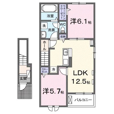 クリアネスⅠ 202【管理NO：1-027368701-02020】 ★家具家電は申し込み後に搬入します★の物件画像
