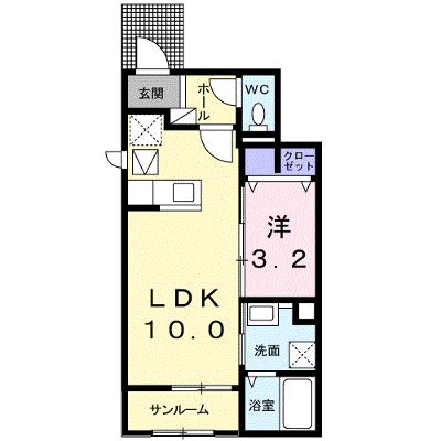 サングレイスＡ 103【管理NO：1-021809501-01030】 ★家具家電は申し込み後に搬入します★の物件画像