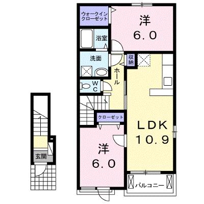 サングレイスＢ 202【管理NO：1-021809502-02020】 ★家具家電は申し込み後に搬入します★の物件画像