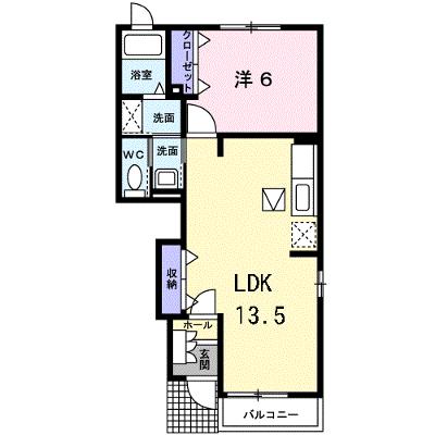 グランツ・モーデⅠ 102【管理NO：1-014077401-01020】 ★家具家電は申し込み後に搬入します★の物件画像
