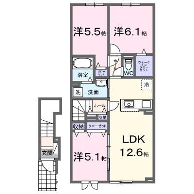グラスティラ 204【管理NO：1-027415301-02040】 ★家具家電は申し込み後に搬入します★の物件画像