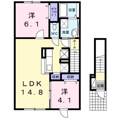 ＶＩＶＡＣＥⅡ 201【管理NO：1-019737802-02010】 ★家具家電は申し込み後に搬入します★の物件画像