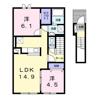 ビクトリー深川Ｂ 204【管理NO：1-018886501-02040】の物件画像