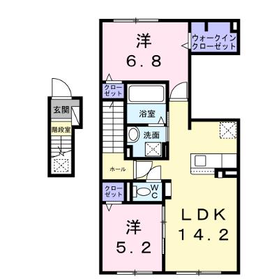 ソナーレⅡ 204【管理NO：1-028649301-02040】 ★家具家電は申し込み後に搬入します★ ★2026年10月上旬入居可能★の物件画像