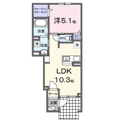 ブリッサ砂川Ｓ　Ⅰ 103【管理NO：1-027770401-01030】 ★家具家電は申し込み後に搬入します★の物件画像