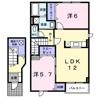カナールヴィレＢ 204【管理NO：1-014322502-02040】 2026年07月中旬入居可能の物件画像