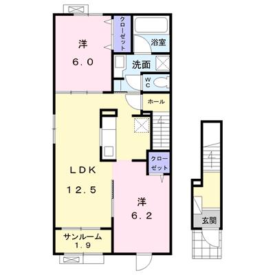 フォレ　フォートⅡ 201【管理NO：1-024483302-02010】 ★家具家電は申し込み後に搬入しますの物件画像