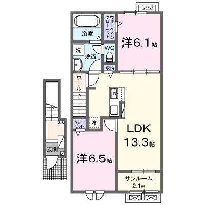 フルーメン　Ⅱ 204【管理NO：1-028702302-02040】 ★家具家電は申し込み後に搬入します 2026年09月下旬入居可能の物件画像