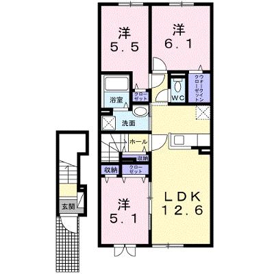 カルム栗山 202【管理NO：1-028380901-02020】の物件画像
