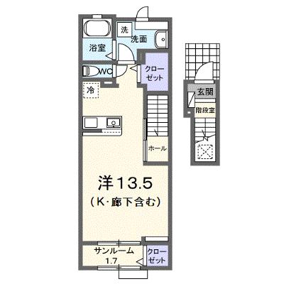 ラ・カサ・デ　Ｎ 203【管理NO：1-028155101-02030】 ★家具家電は申し込み後に搬入します 2026年09月中旬入居可能の物件画像