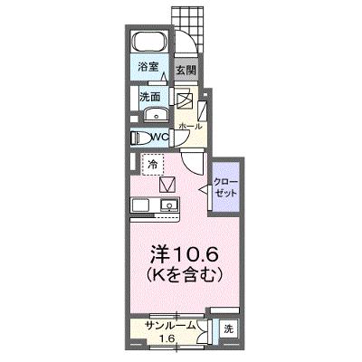 ラ・カサ・デ　Ｎ 103【管理NO：1-028155101-01030】 ★家具家電は申し込み後に搬入します 2026年09月上旬入居可能の物件画像