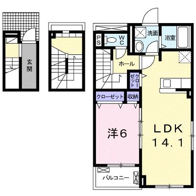 メイプル　ヒルズ 301【管理NO：1-024413101-03010】 ★家具家電は申し込み後に搬入します 2026年08月中旬入居可能の物件画像