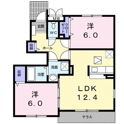 チェリーブロッサムＢ棟 101【管理NO：1-012644002-01010】 ★家具家電は申し込み後に搬入しますの物件画像