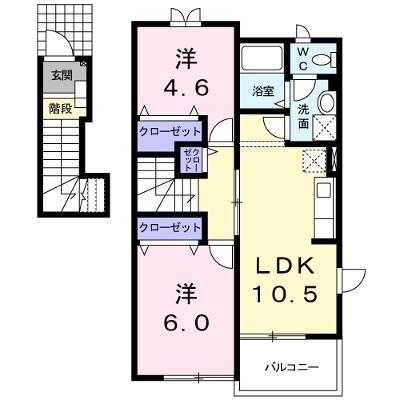 プラシード 201【管理NO：1-012316301-02010】 ★家具家電は申し込み後に搬入しますの物件画像