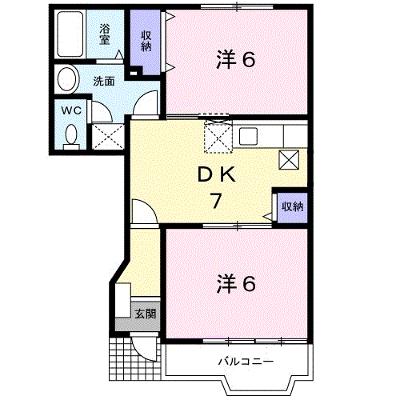 カサ・ブランカＢ 102【管理NO：1-011191402-01020】 ★家具家電は申し込み後に搬入しますの物件画像