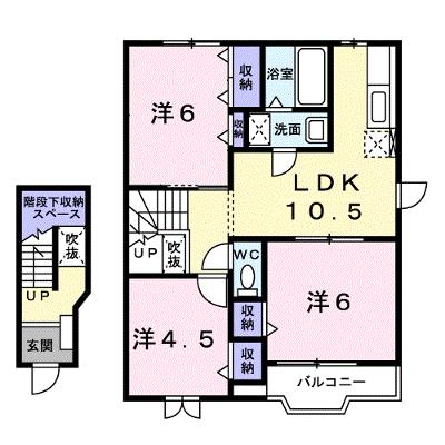 ラコート・フジＡ 202【管理NO：1-010022001-02020】 ★家具家電は申し込み後に搬入します★の物件画像