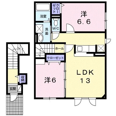 パール　オブ　ハート 202【管理NO：1-016956901-02020】 2026年08月中旬入居可能の物件画像