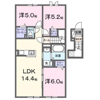 ヴィラＫ　Ⅶ 205【管理NO：1-028710701-02050】 ★家具家電は申し込み後に搬入します★ ★2026年09月下旬入居可能★の物件画像